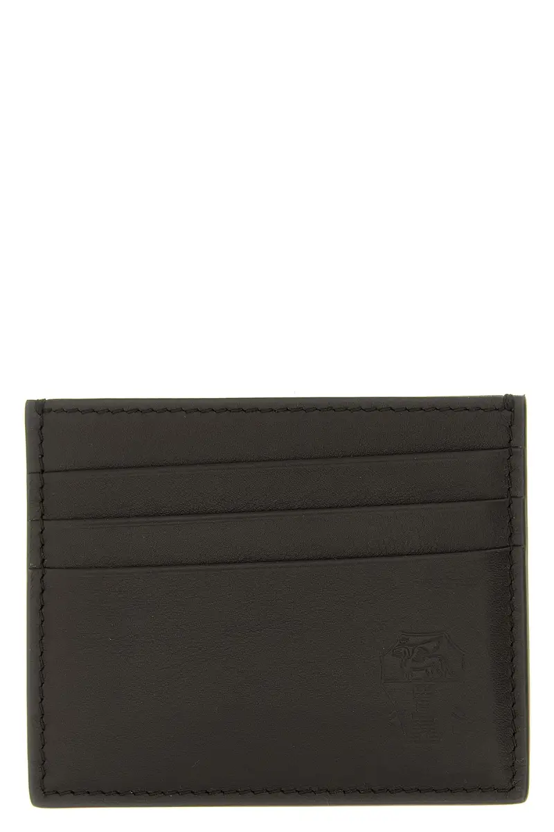 Portacarte Logo Marrone