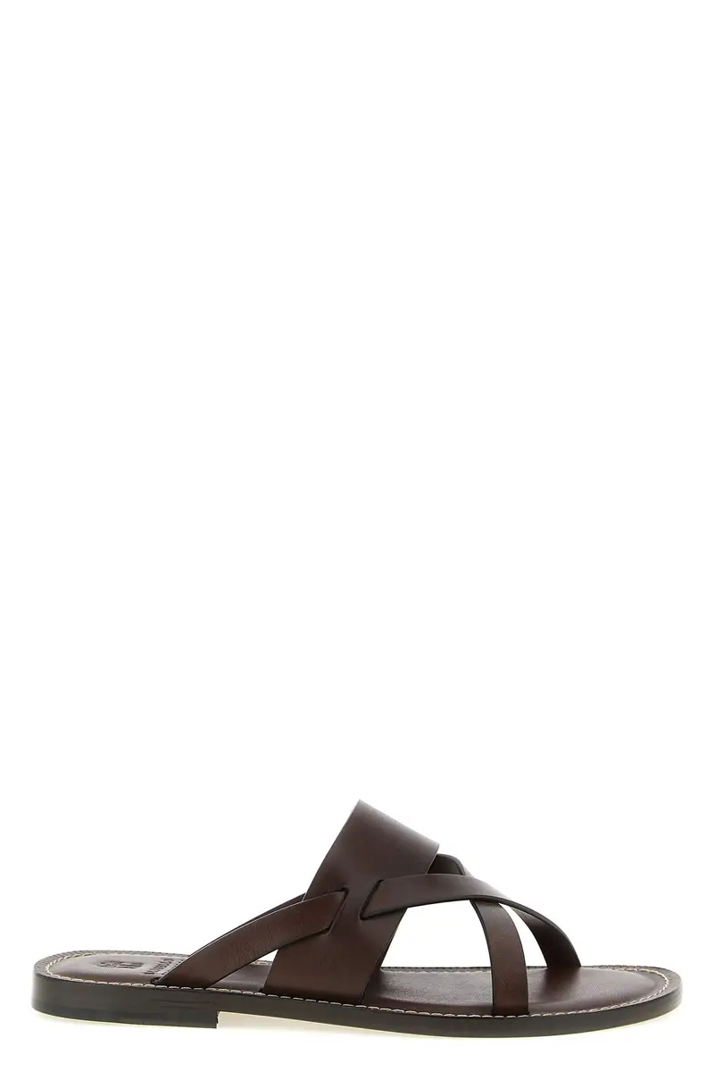 Sandalo Pelle Marrone