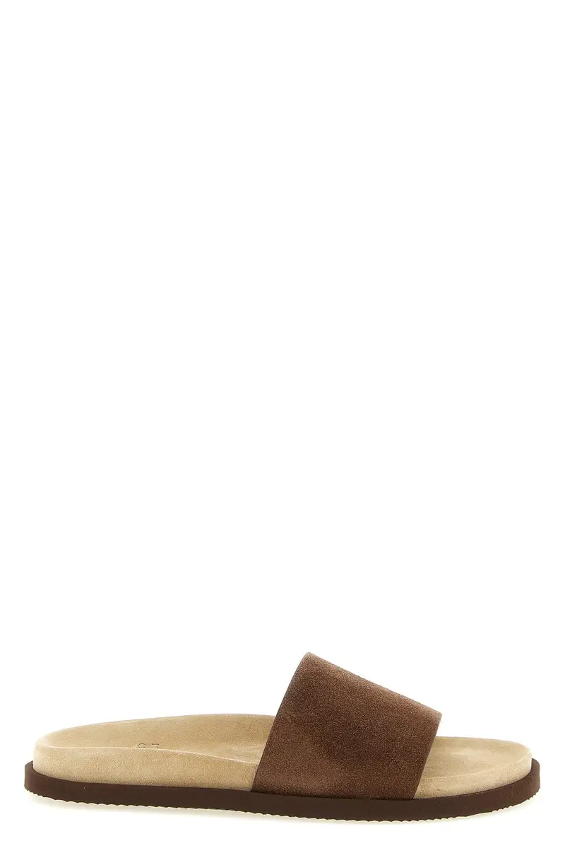 Slide Suede Marrone