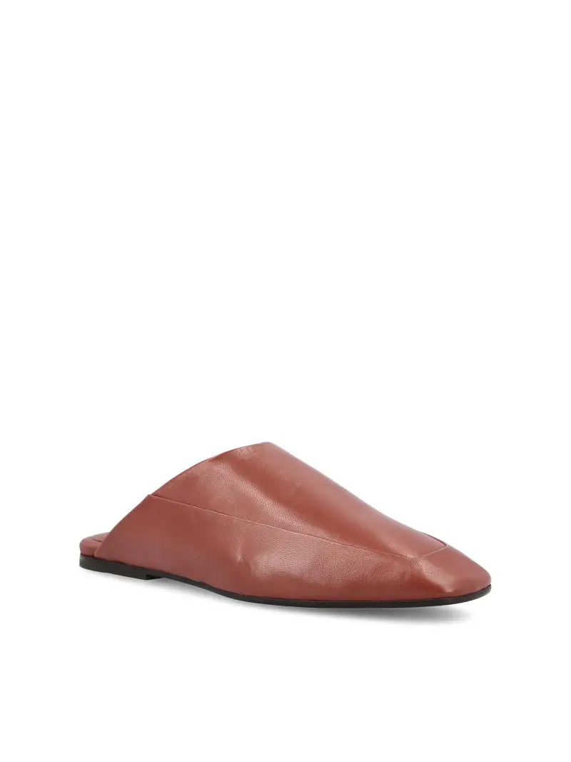 Slipper In Pelle MARRONE miniatura 2