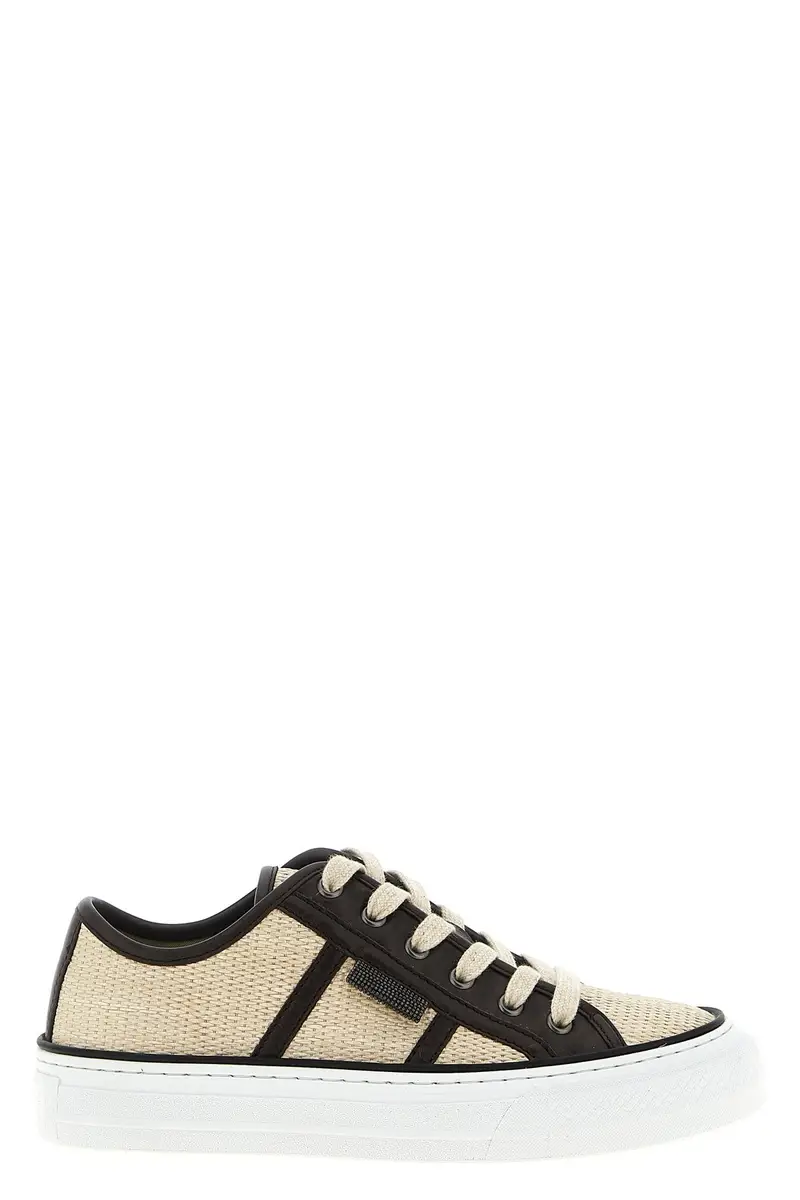 Sneaker Shiny Tab Beige