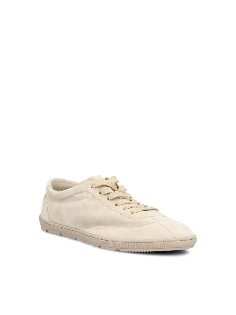 Sneakers In Pelle Scamosciata BEIGE miniatura 2