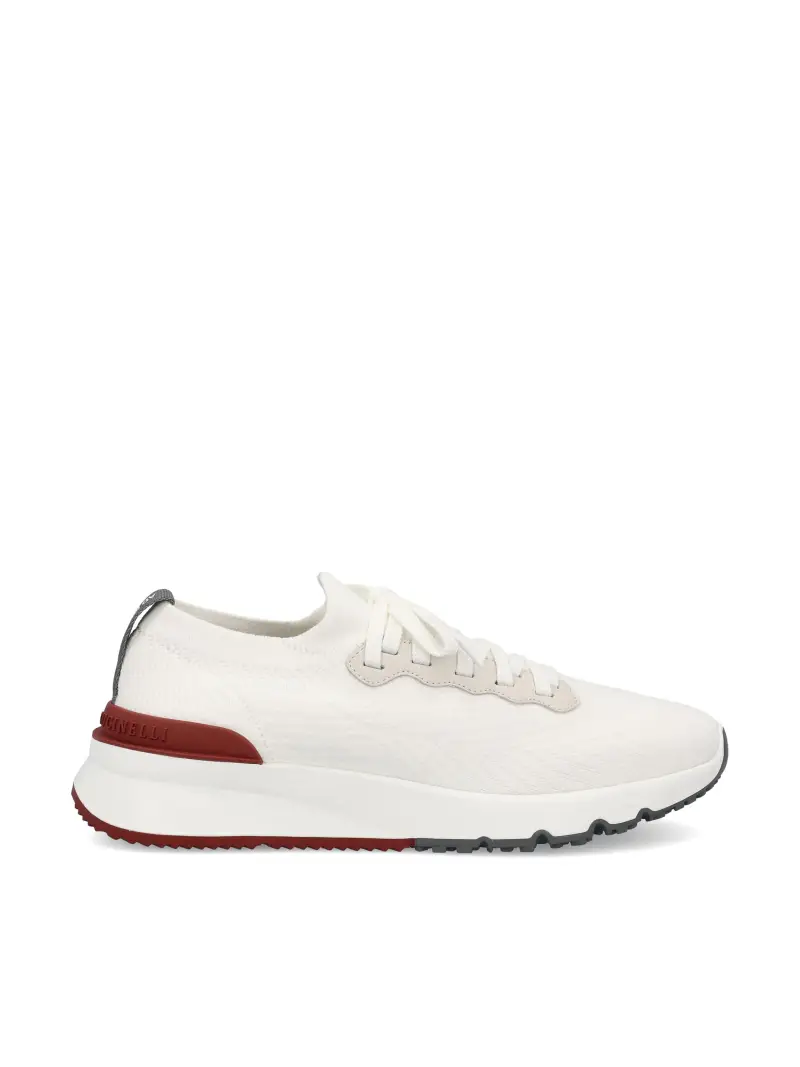 Sneakers Runners In Maglia BIANCO