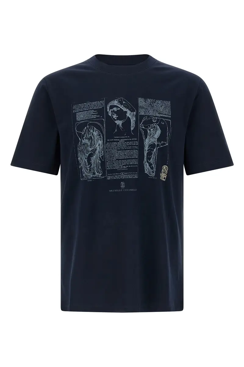 T-Shirt Stampa Blu