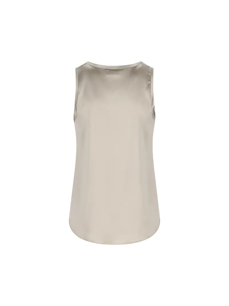 Top In Seta BEIGE miniatura 2