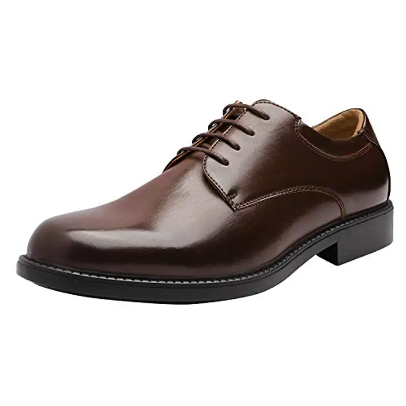 Bruno Marc Scarpe Uomo Eleganti Basse Vintage PU Stringate Derby Scarpe Oxford Marrone Scuro DOWNING