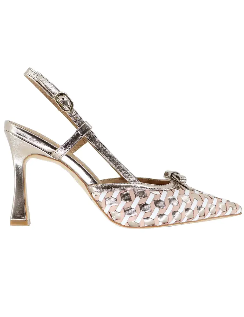 Bruno Premi Decollete donna in pelle intrecciata argento tacco alto Donna BL0609X 600