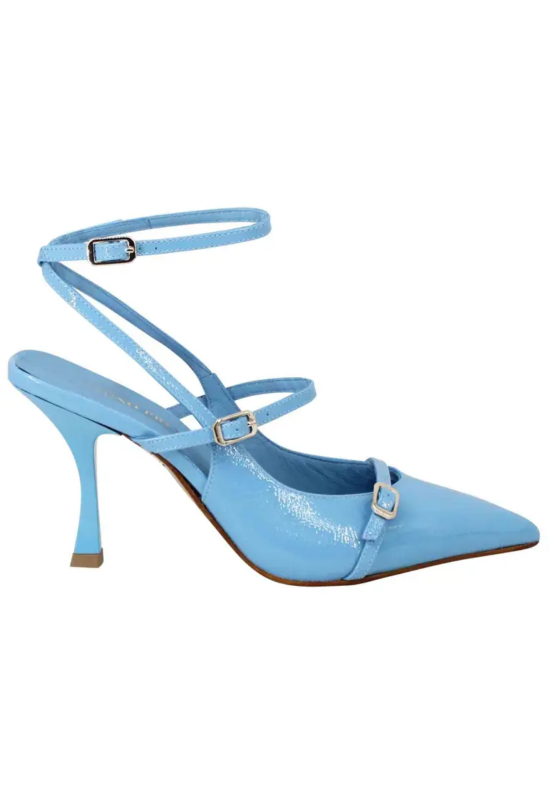 Decollete donna Tai Laliet in vernice celeste con doppi cinturini e tacco alto Donna BF2903X 306