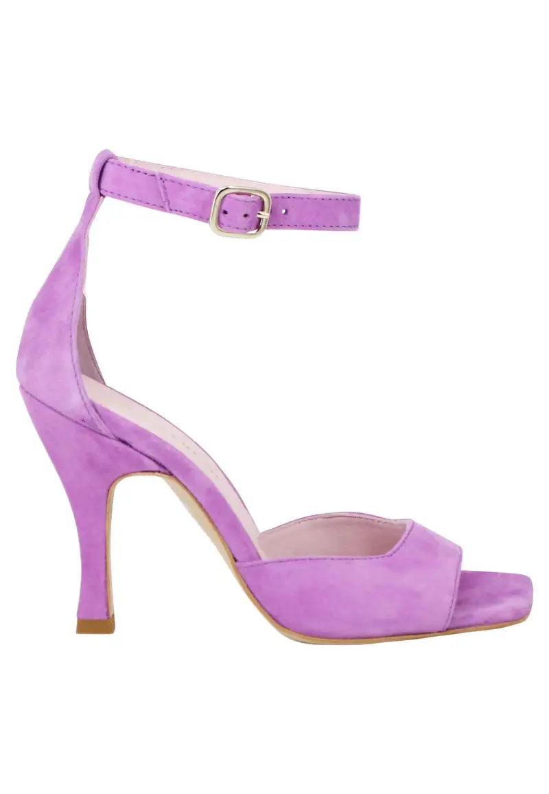 Bruno Premi Sandali donna in camoscio glicine con cinturino alla