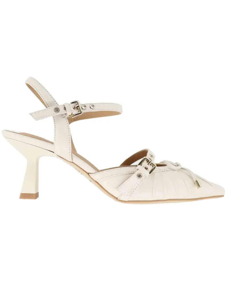 Slingback donna in pelle avorio con tacco alto Donna BL0407X 015