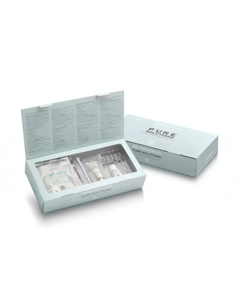 Pure Solutions Set Bruno Vassari Balance Fluido Vitamin A Emulsione Idratante Viso 20 ml + Pure Solutions Maschera Viso 30 g + lozione siero viso 3ml