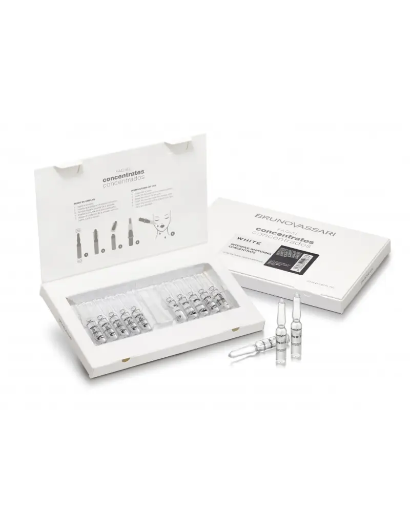 Set, Bruno Vassari, Bianco, Sbiancante, Concentrato, Per Viso, 10 pezzi, 2 ml