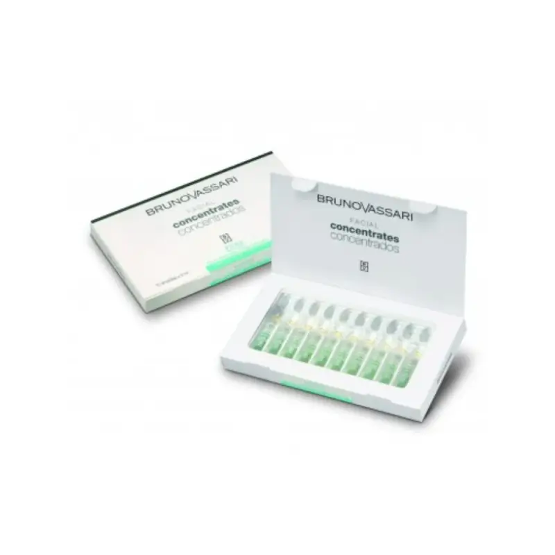 Set, Bruno Vassari, Pure Solutions, Niacinamide, purificante, siero trattamento ampolle, Per l'untuosità, Per il viso, Per le donne, 10 pezzi, 2 ml