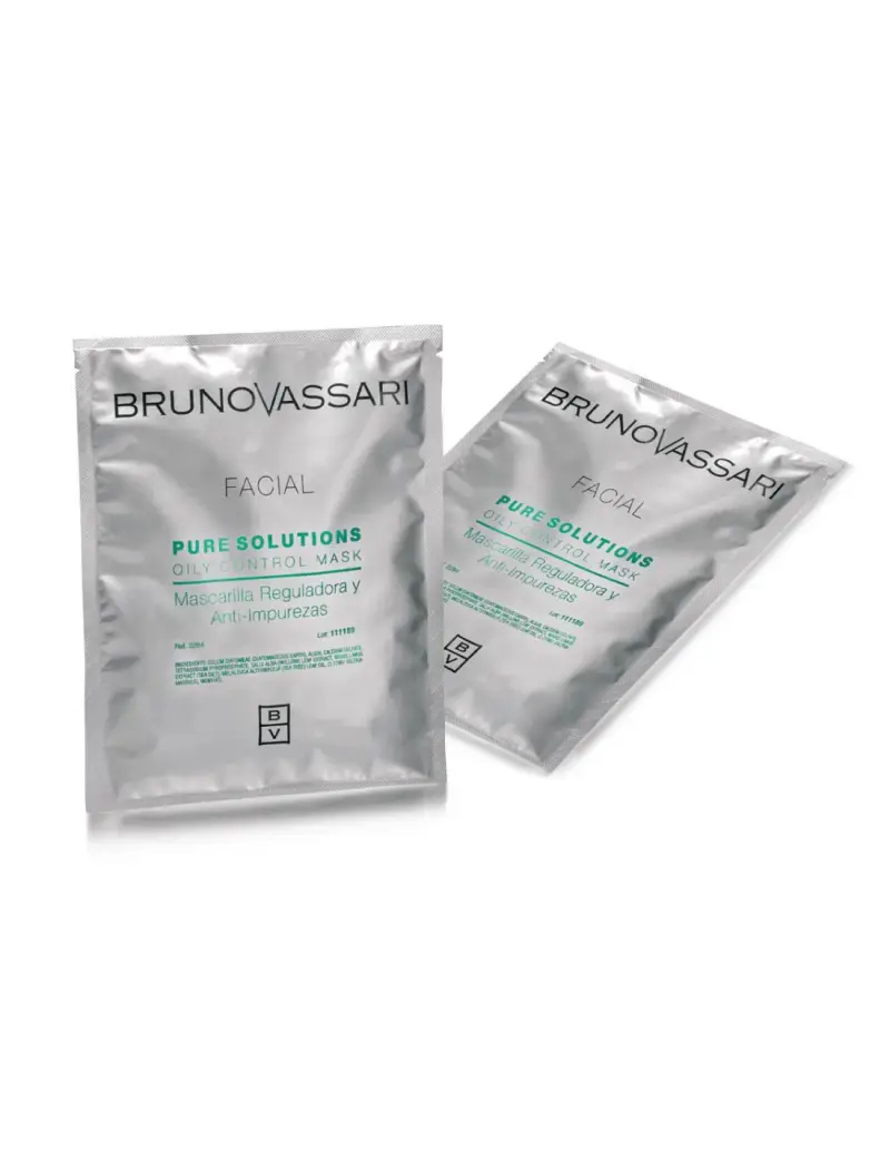Set Bruno Vassari Pure Solutions olio Tea Tree Elimina le Impurità Maschera Peel-Off Viso 6 pezzi 30 g