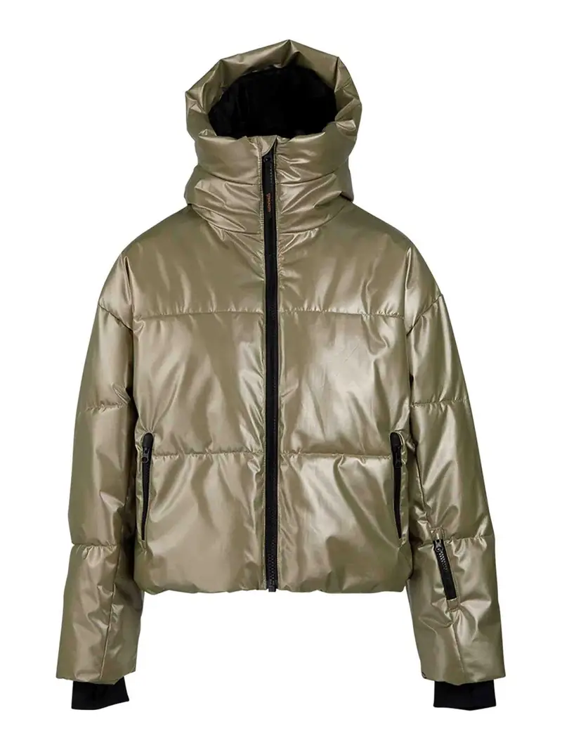 Giacca da neve metallica Fiskia Crema