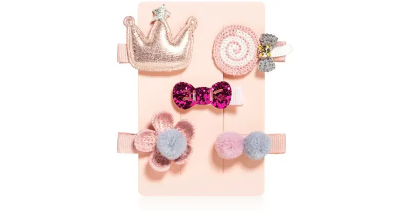 Bambini Little princess clip set forcine per capelli rosa