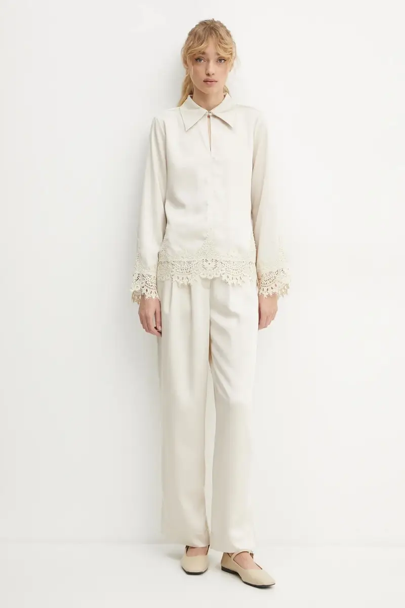 camicetta donna colore beige BBW4270 miniatura 2