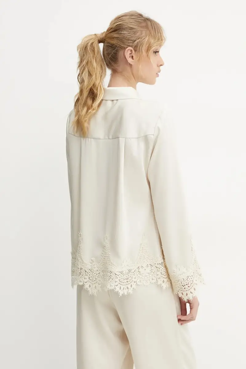 camicetta donna colore beige BBW4270 miniatura 3