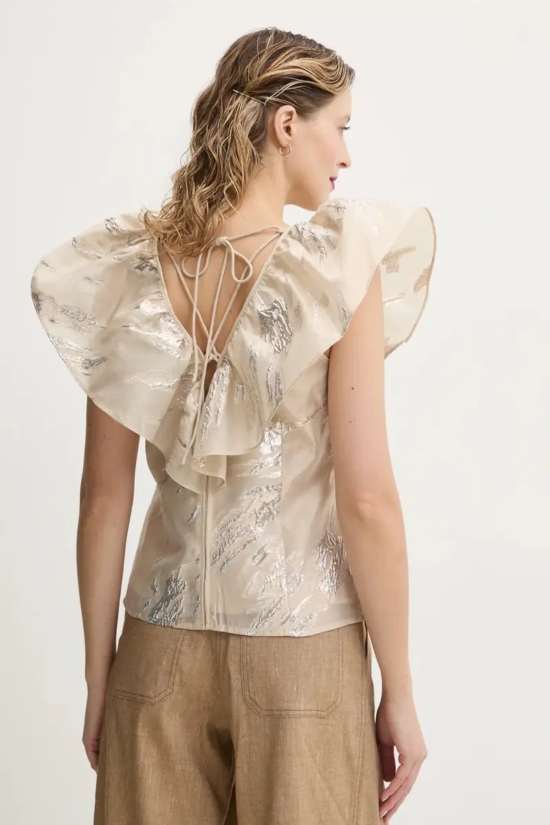 camicetta donna colore beige BBW4450 miniatura 3