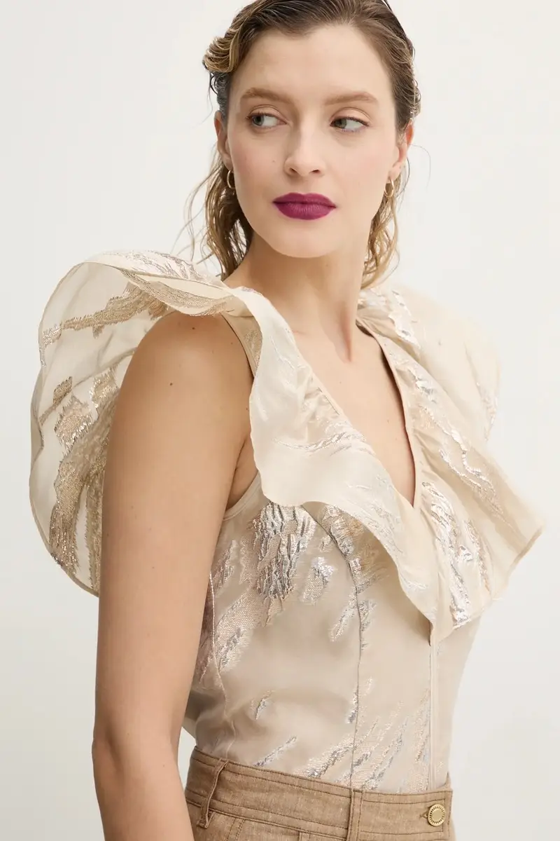 camicetta donna colore beige BBW4450 miniatura 4