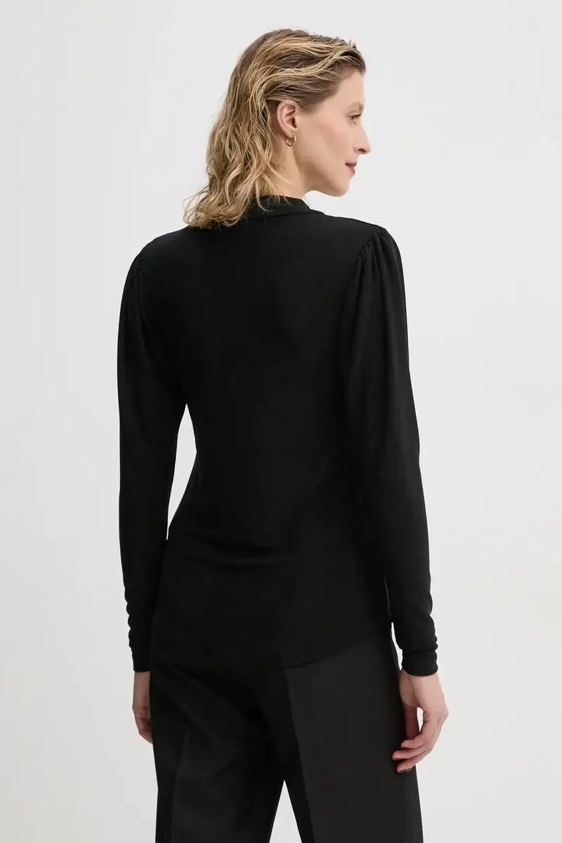 camicia a maniche lunghe donna colore nero BBW4246 miniatura 3