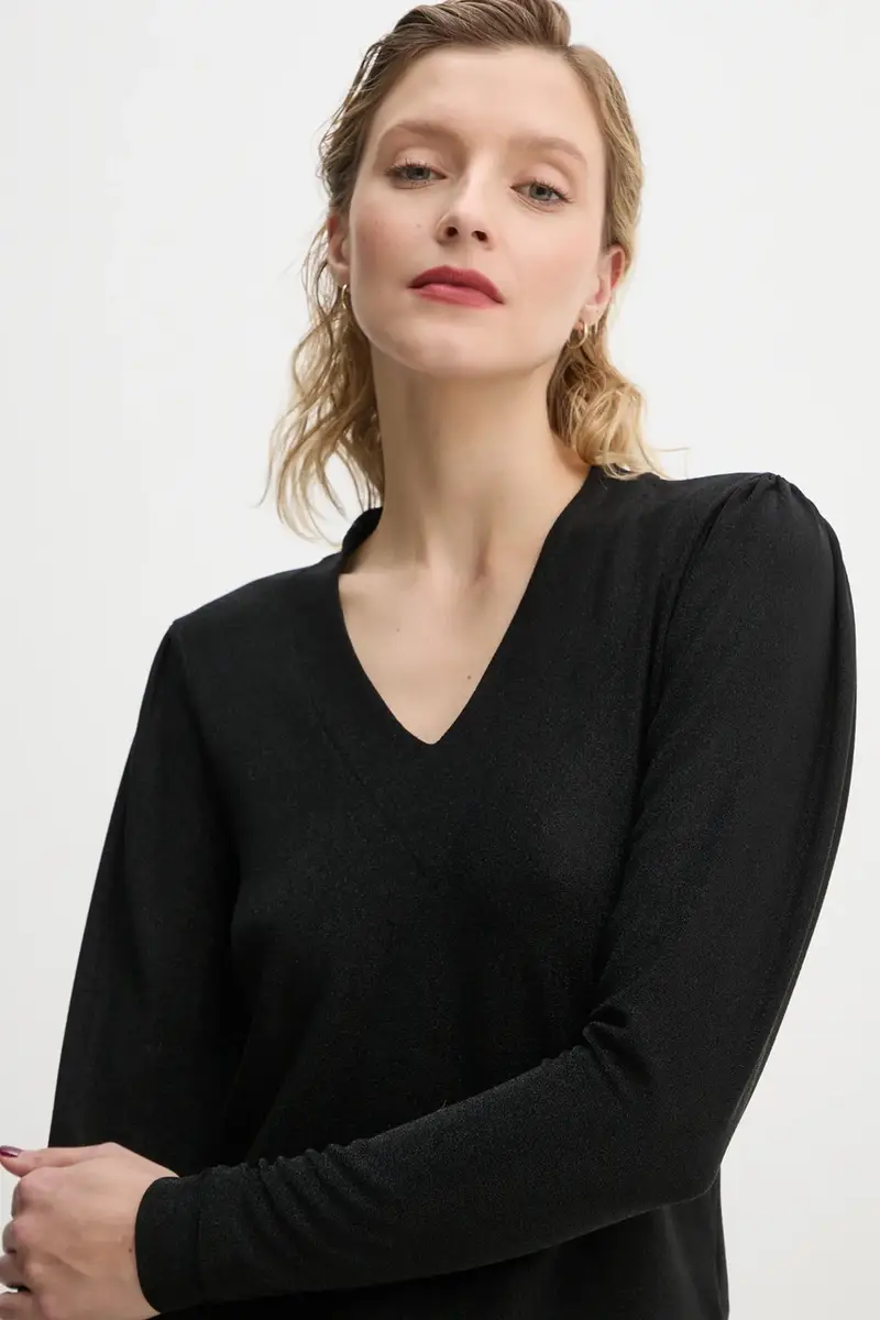 camicia a maniche lunghe donna colore nero BBW4246 miniatura 4