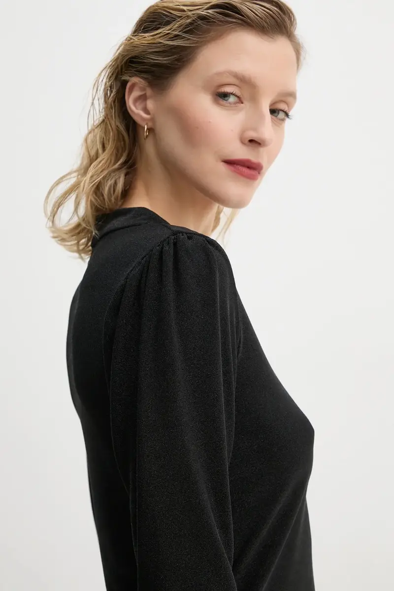 camicia a maniche lunghe donna colore nero BBW4246 miniatura 5