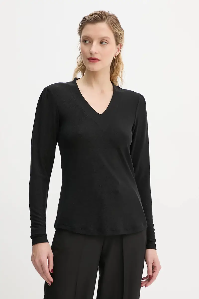 camicia a maniche lunghe donna colore nero BBW4246