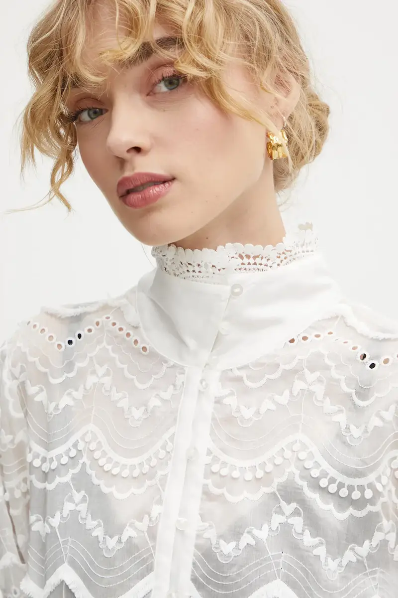 camicia donna colore beige BBW4243 miniatura 5