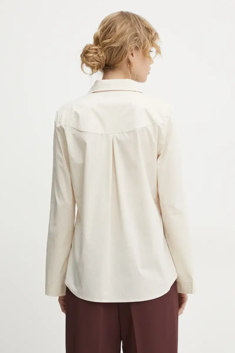 camicia donna colore beige BBW4264 miniatura 3