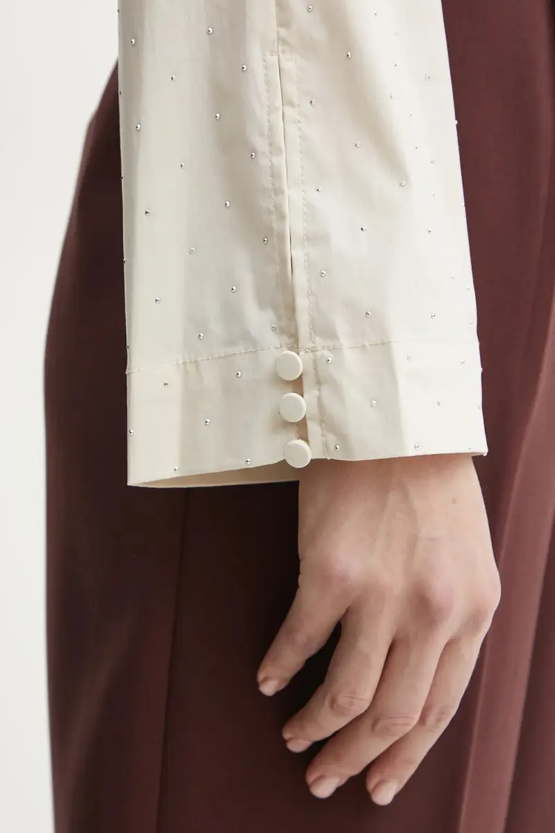 camicia donna colore beige BBW4264 miniatura 5