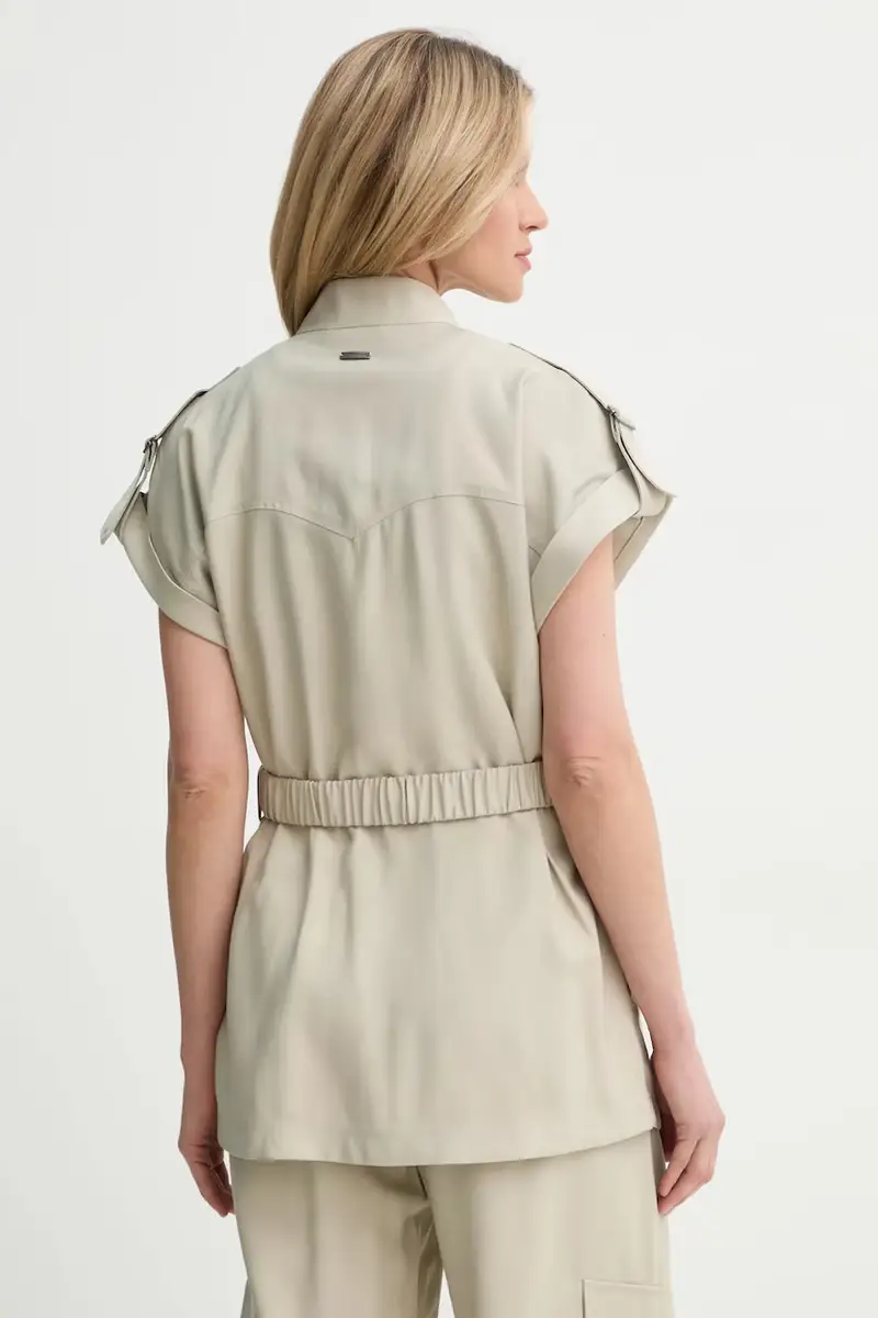 camicia donna colore beige BBW4339 miniatura 3