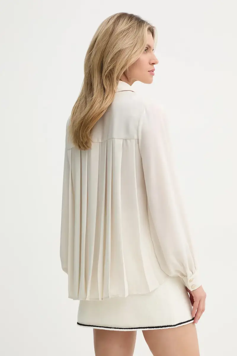 camicia donna colore beige BBW4357 miniatura 3