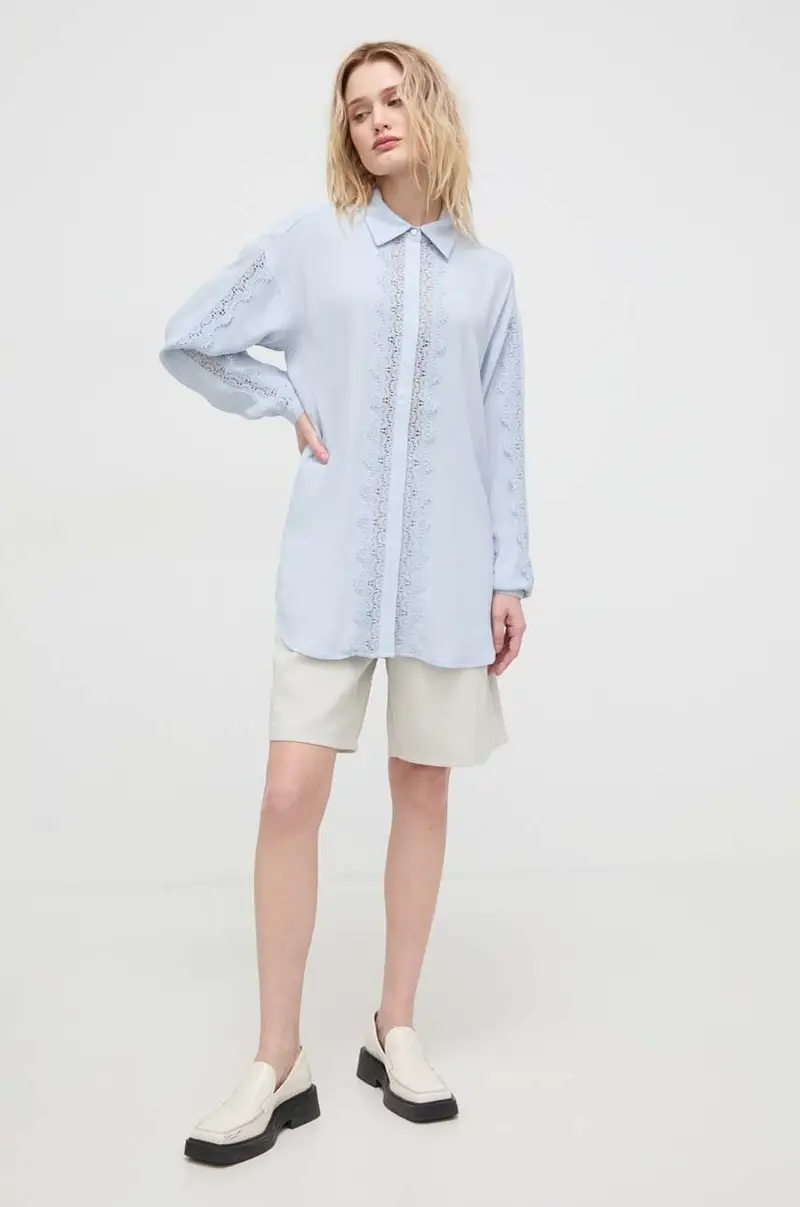 camicia donna colore blu