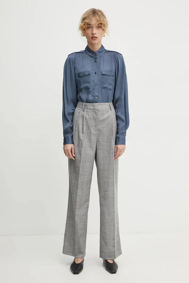 camicia donna colore blu BBW4223 miniatura 2