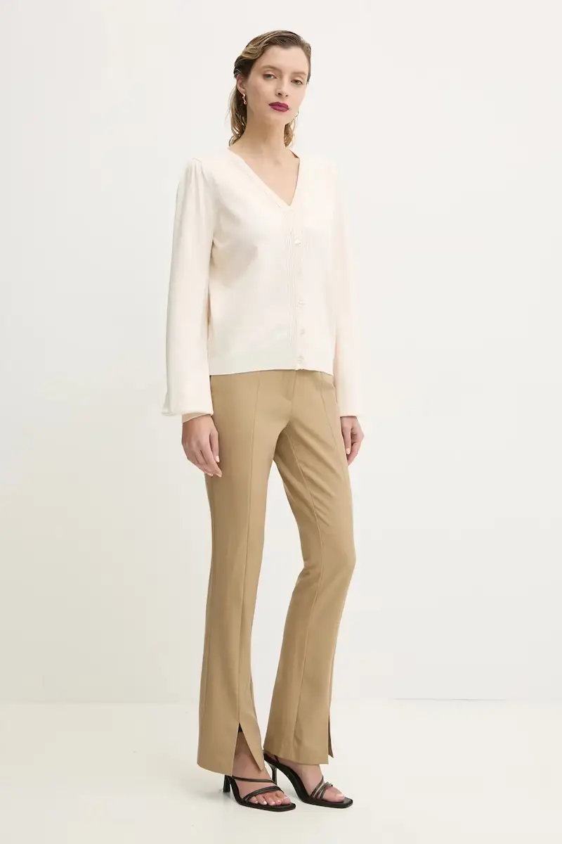 Bruuns Bazaar Cardigan Donna Beige 3292006 miniatura 2