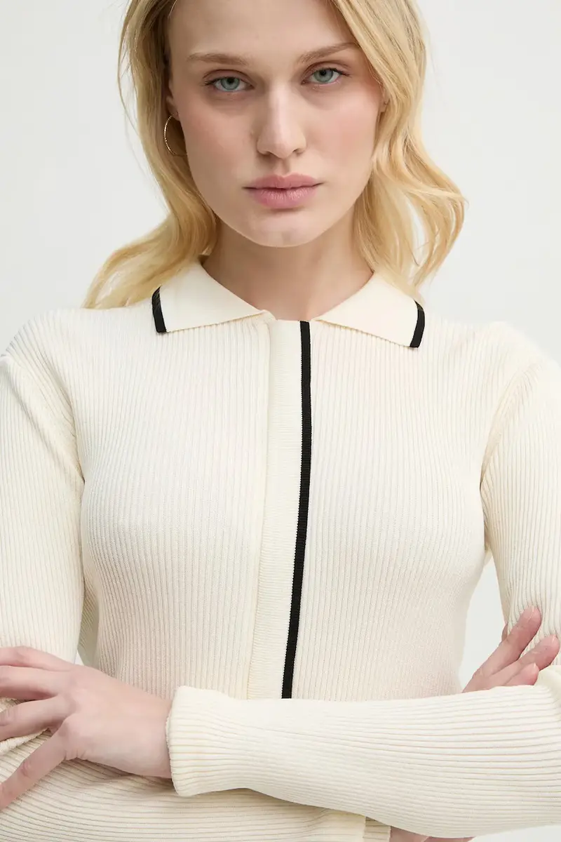 maglione donna colore beige BBW3653 miniatura 4