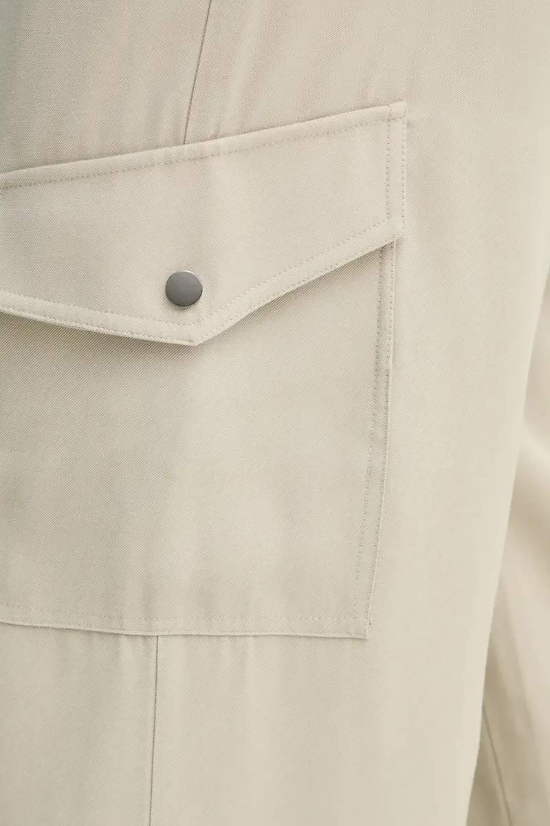 pantaloni donna colore beige BBW4338 miniatura 5