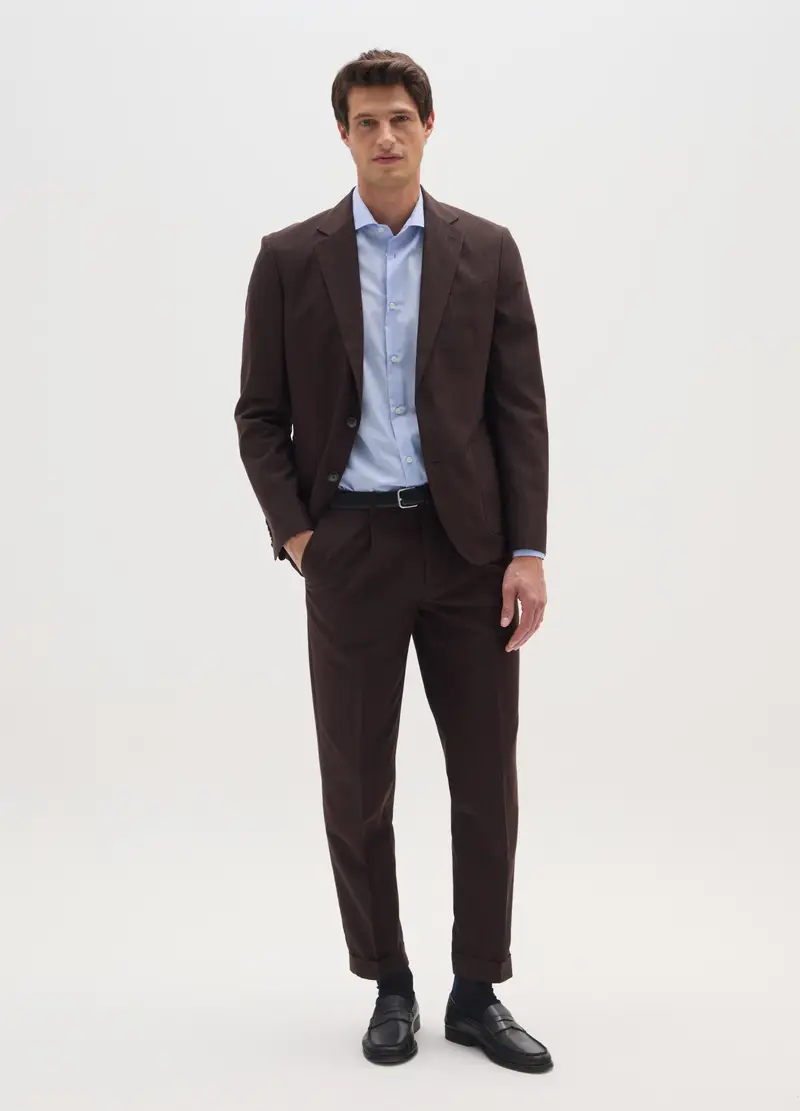 BST.1957 Blazer Uomo Marrone 4122909 miniatura 2