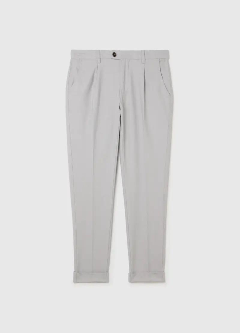 Pantaloni Chino Grigi Comfort Fit, Uomo, Grigio