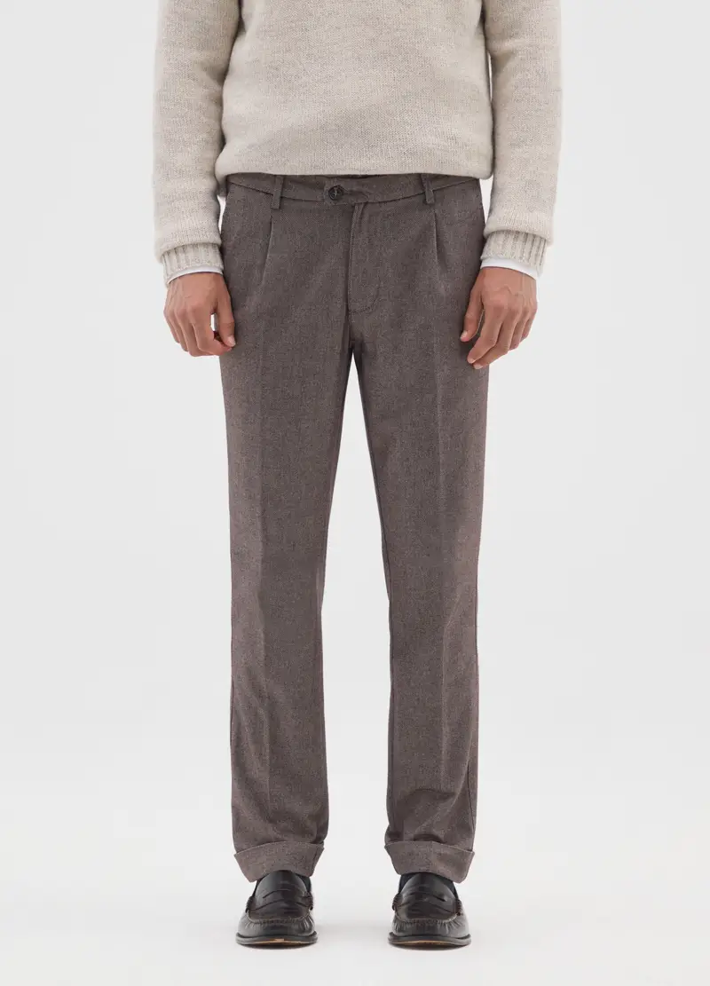 Pantaloni Chino Marroni Comfort Fit, Uomo, Marrone miniatura 2