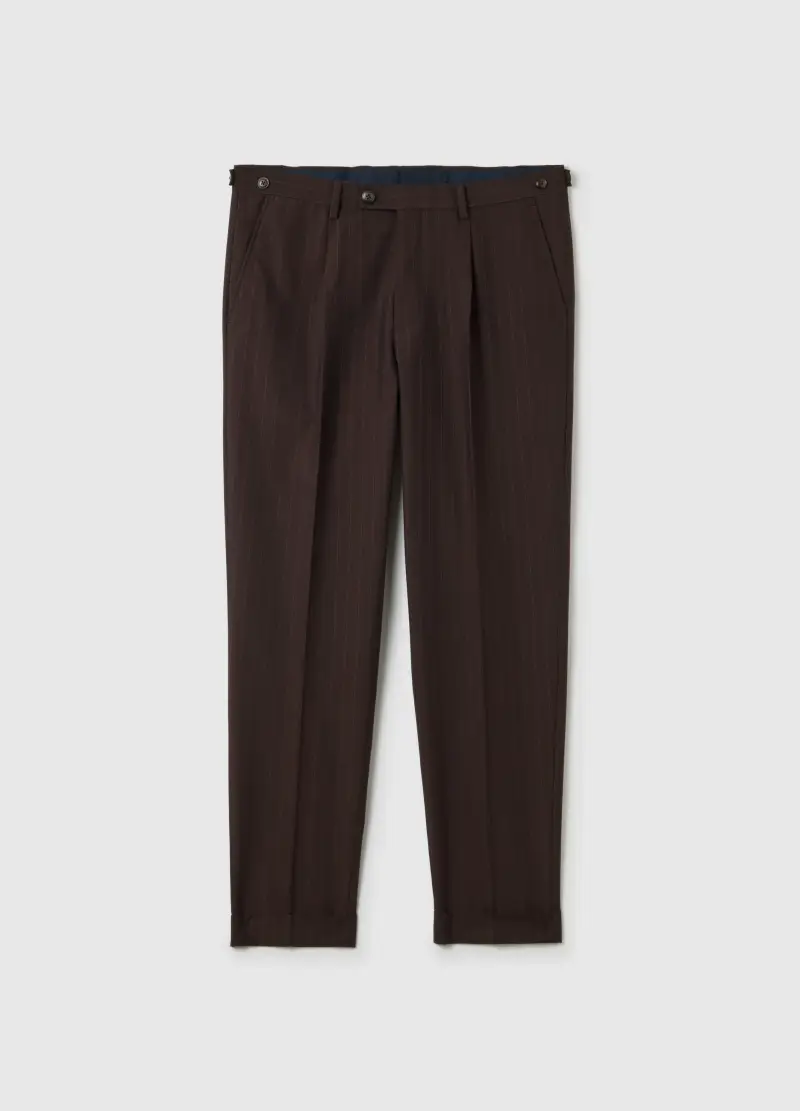 Pantaloni Marroni Slim Fit, Uomo, Marrone