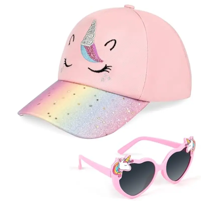 BTHRORO Cappellino Baseball Unicorno Bambine - Rosa