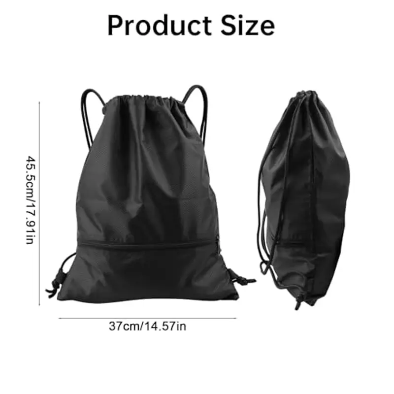 Bubuny Gym Sack Sacca Sportiva Unisex, Borsa con Coulisse Sacca Sportiva, Sacchetta Sportiva Grande capacità Zaino con Coulisse Donna Zaino palestra uomo miniatura 3