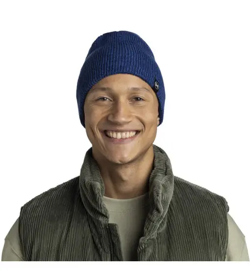 Knitted Full Fleece - berretto Blue