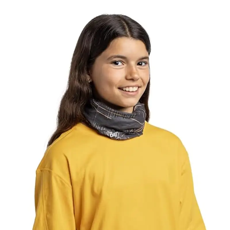 BUFF Scaldacollo Coolnet UV per bambini Dark Grey Unisex Bambino Taglia Unica miniatura 3