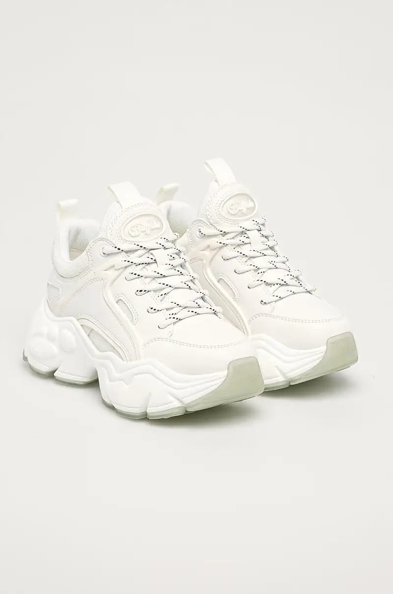 Buffalo Sneakers bianche con suola in gomma miniatura 2