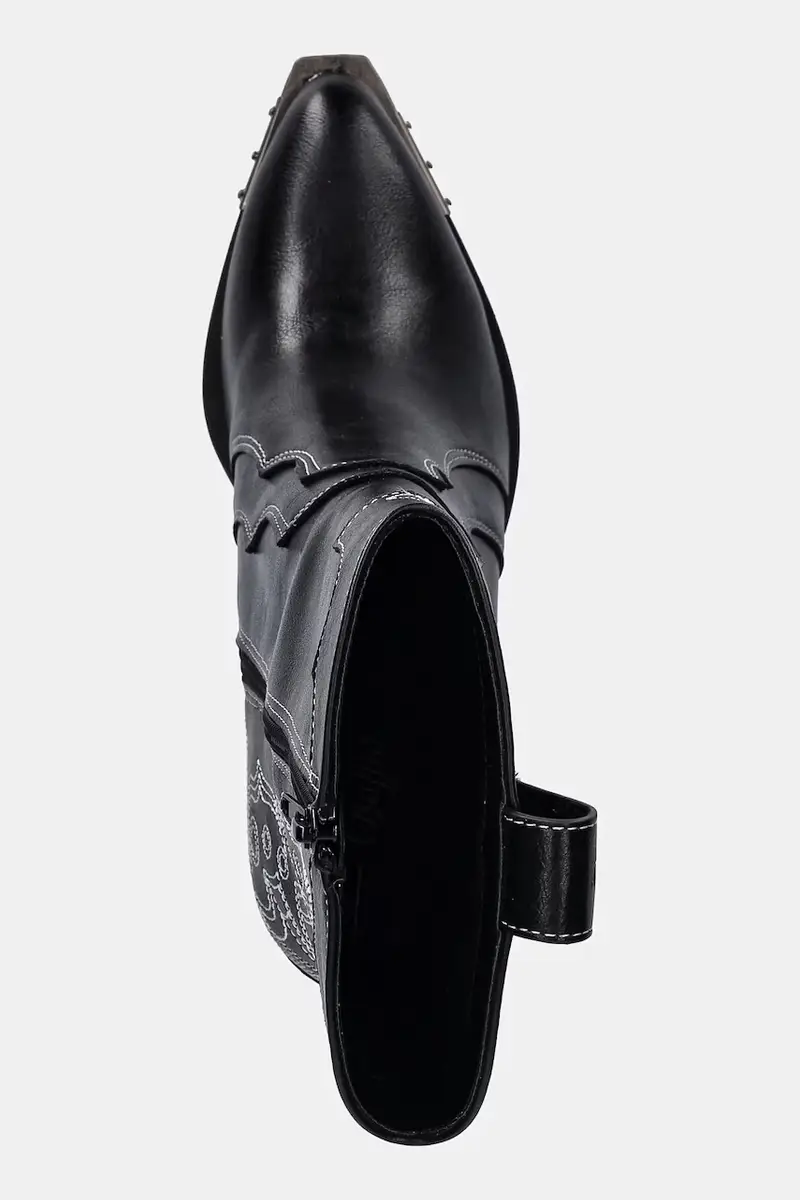 scarpe da cowboy West Boot Mid donna colore nero 1221044-BLK miniatura 4