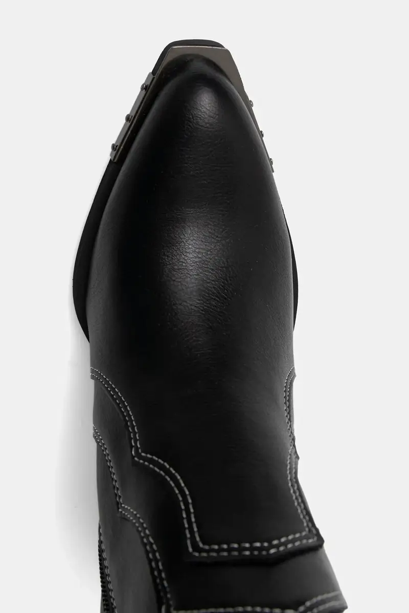 scarpe da cowboy West Bootie Buckle donna colore nero 1221052-BLK miniatura 4