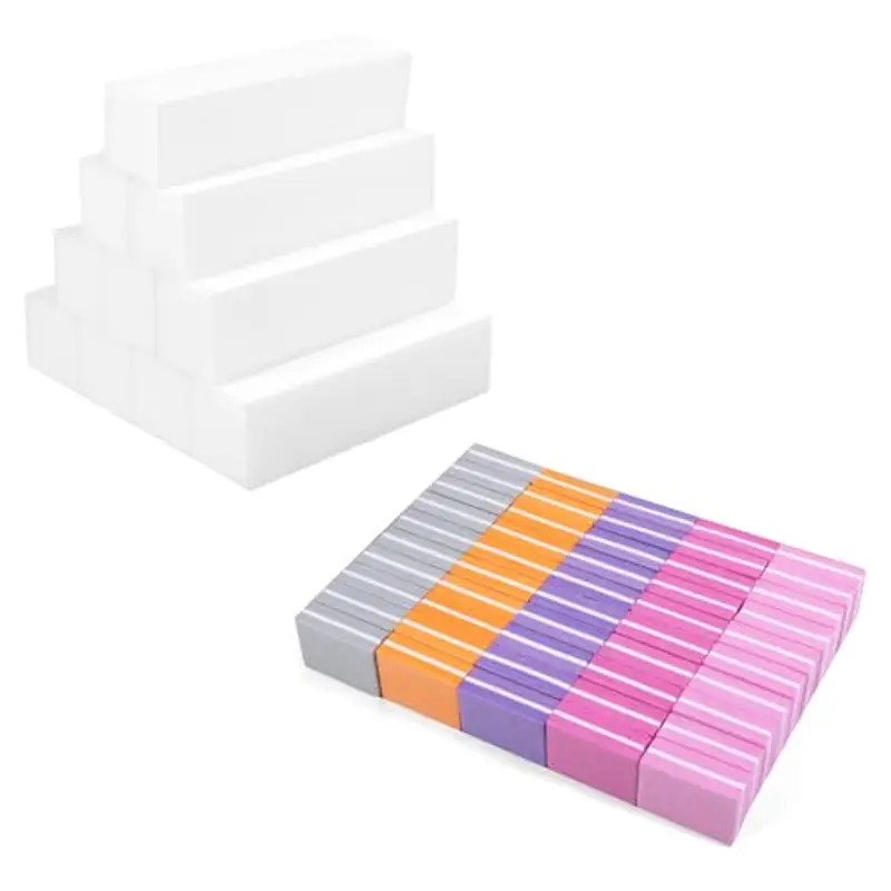 Buffer Unghie Blocco, Nail Buffer Quadrato Spugna Buffer Unghie Professionale per Salone Unghie, Nail Art Fai da te a